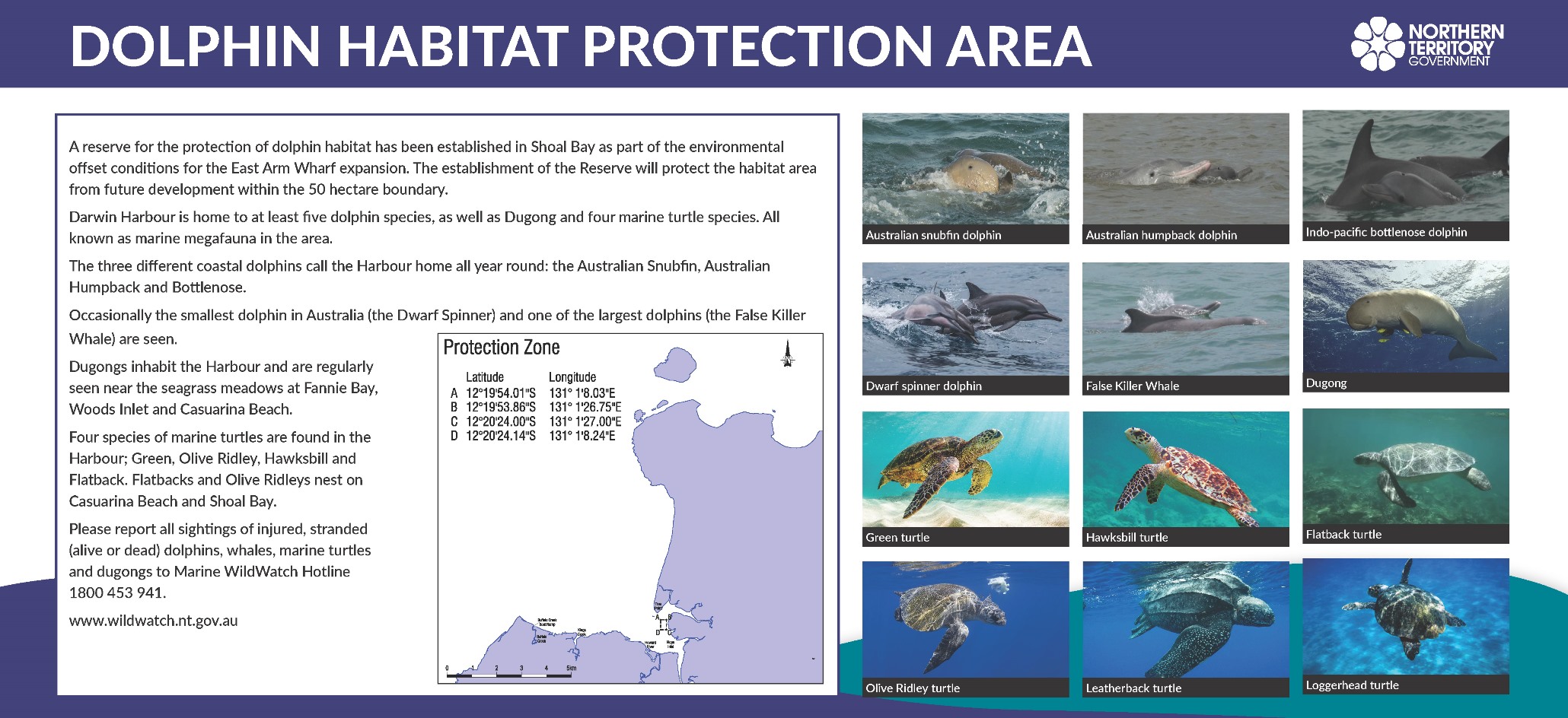 Dolphin Habitat Protection Area signage